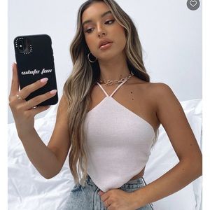 Whitefox koko crop top beige (Medium)